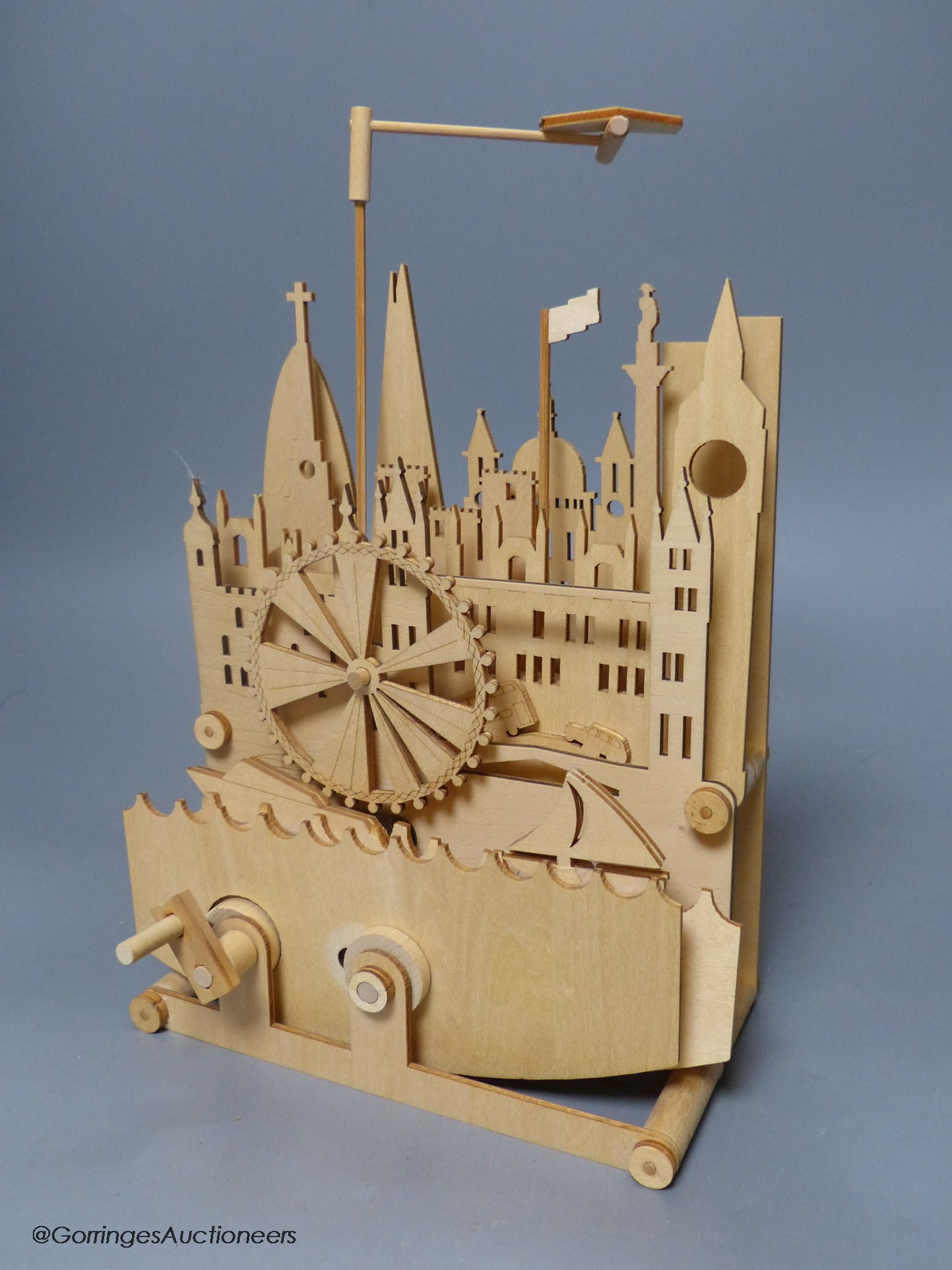 A modern mechancal lightwood diorama